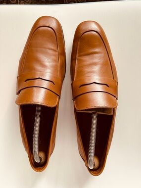 Paul Smith Men's Cognac Leather Penny Loafers
